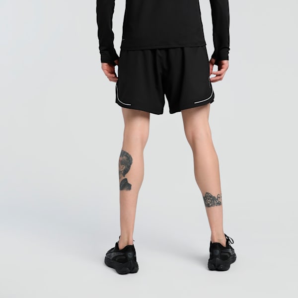 ULTRAWEAVE Men's 5" Running Shorts, PUMA Black-Glowing Red, extralarge-IND